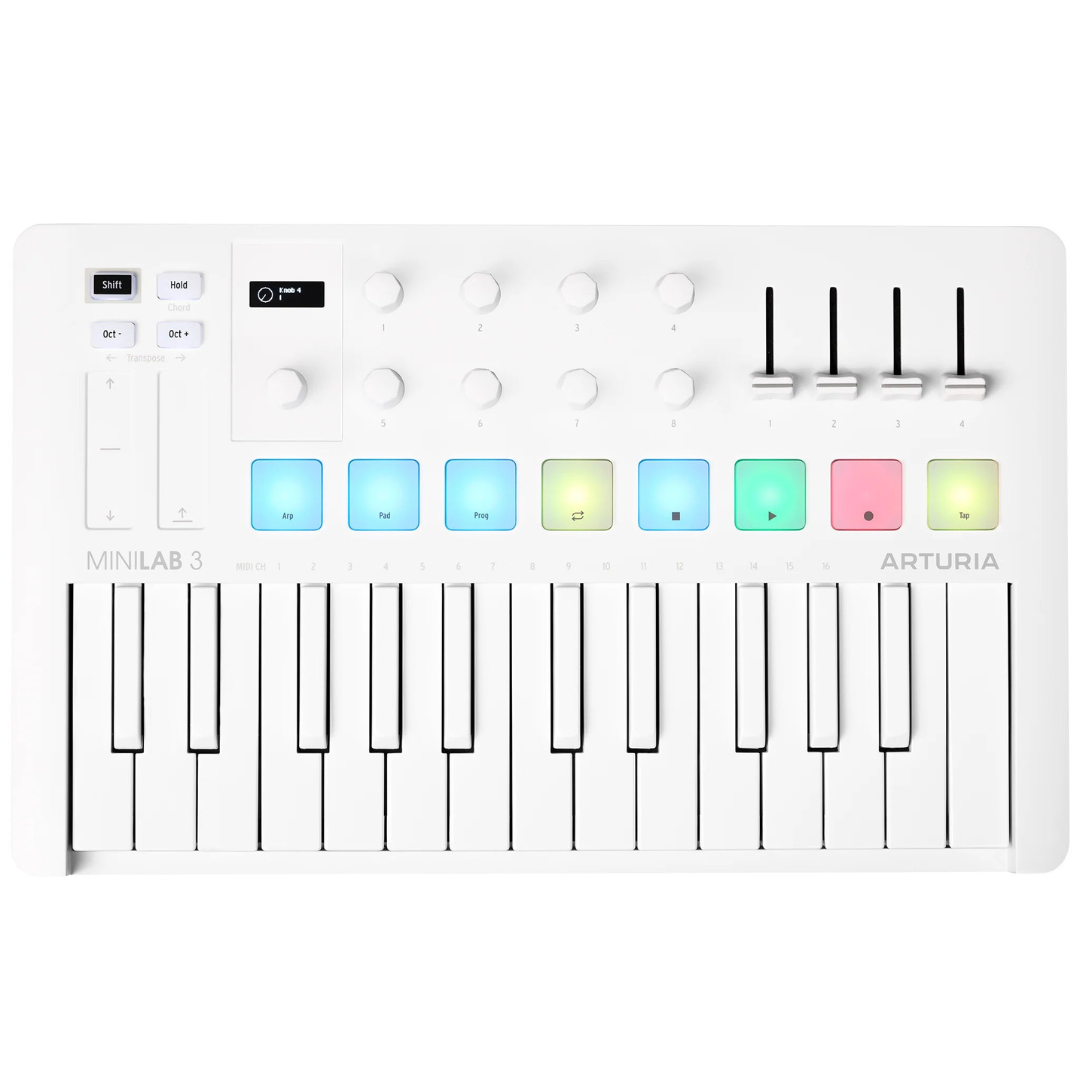 Arturia MiniLab 3 Alpine White – Beat Jump Arturia MiniLab 3 Alpine White – Beat Jump