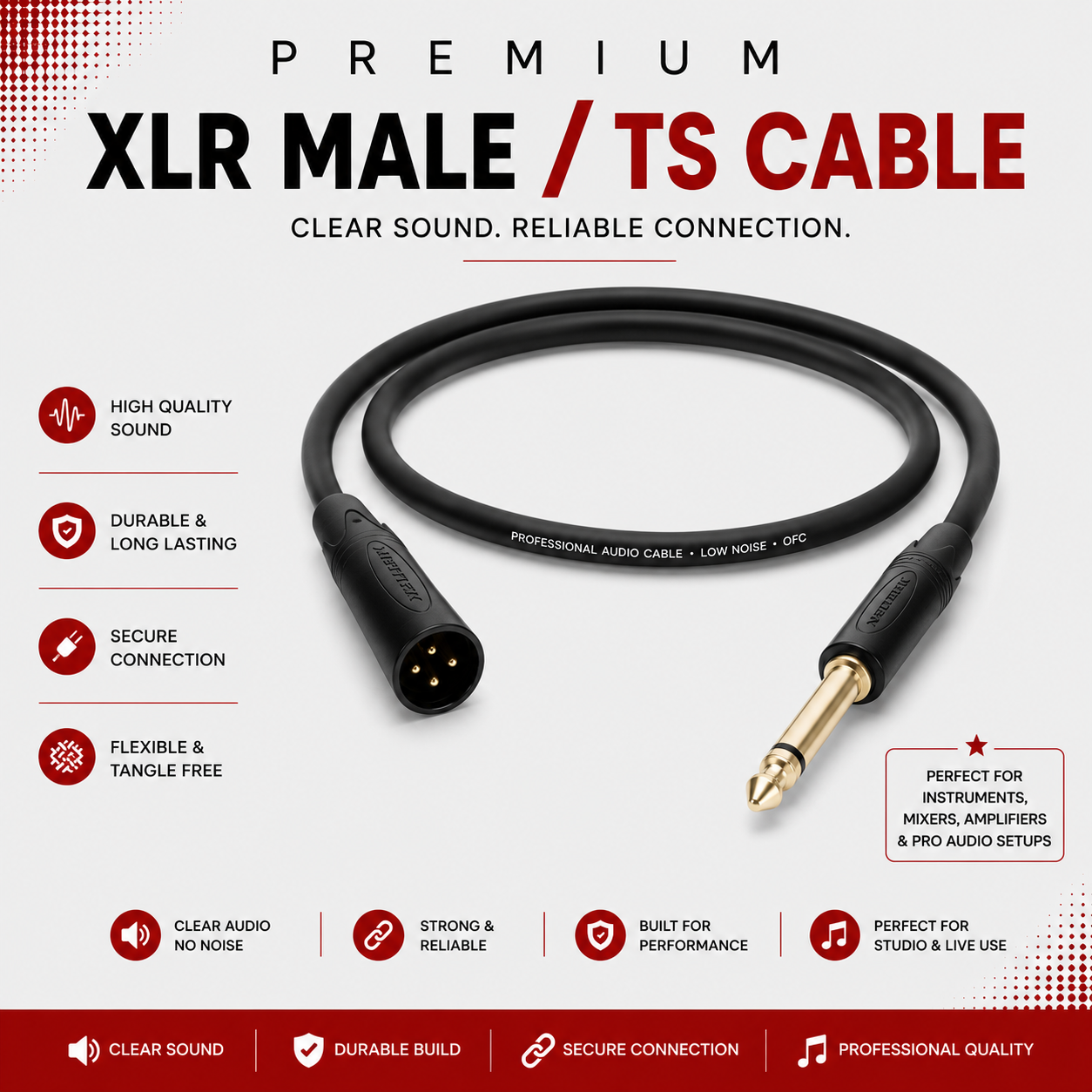 Amphenol XLR MALE/TS