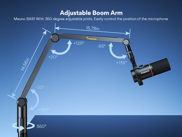 MAONO BA91 Microphone Suspension Boom Arm Stand
