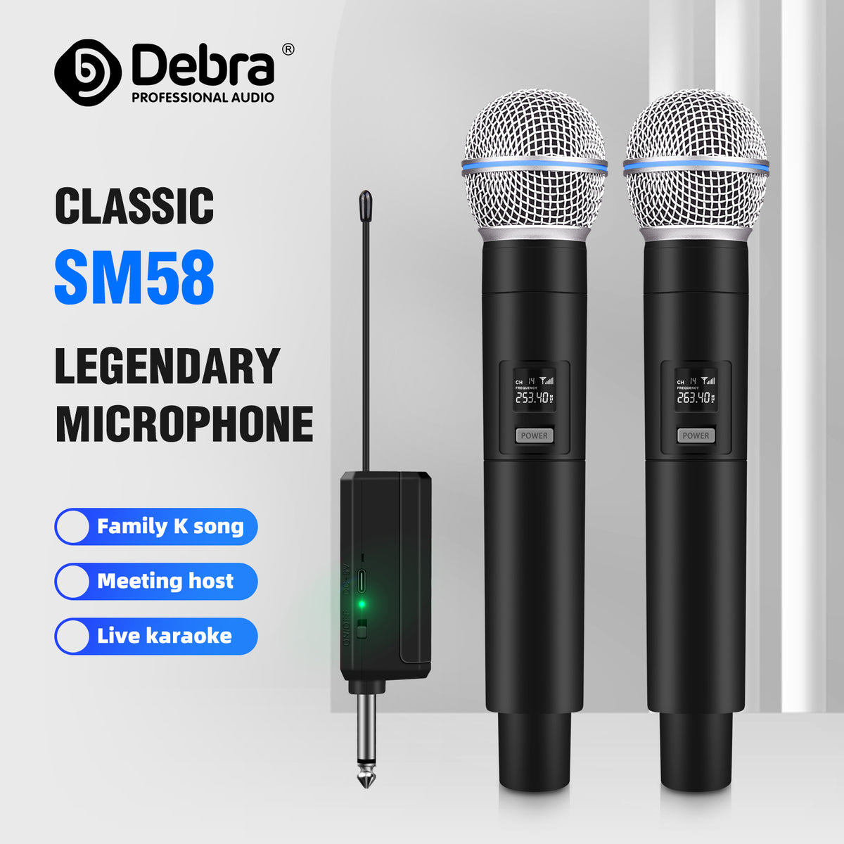 Debra VP02 VHF Portable Wireless Microphone
