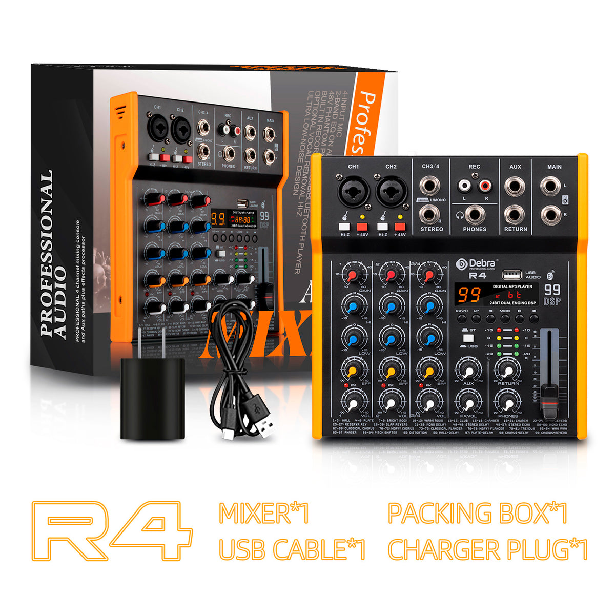 Debra R4 Audio Mixer With 99DSP