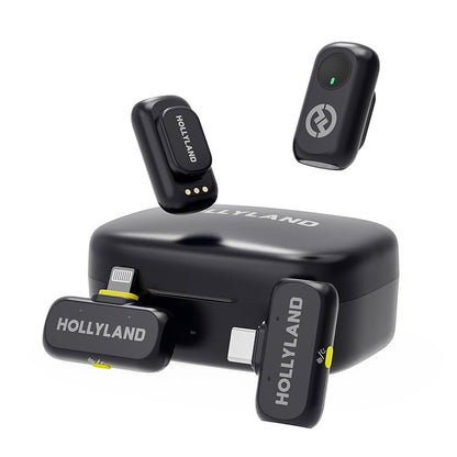 Hollyland A1 Combo - Wireless Lavalier Microphone for iPhone & Android