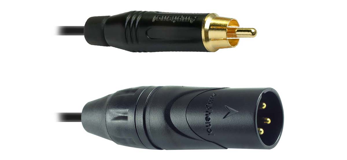 Amphenol XLR Male / RCA Cable