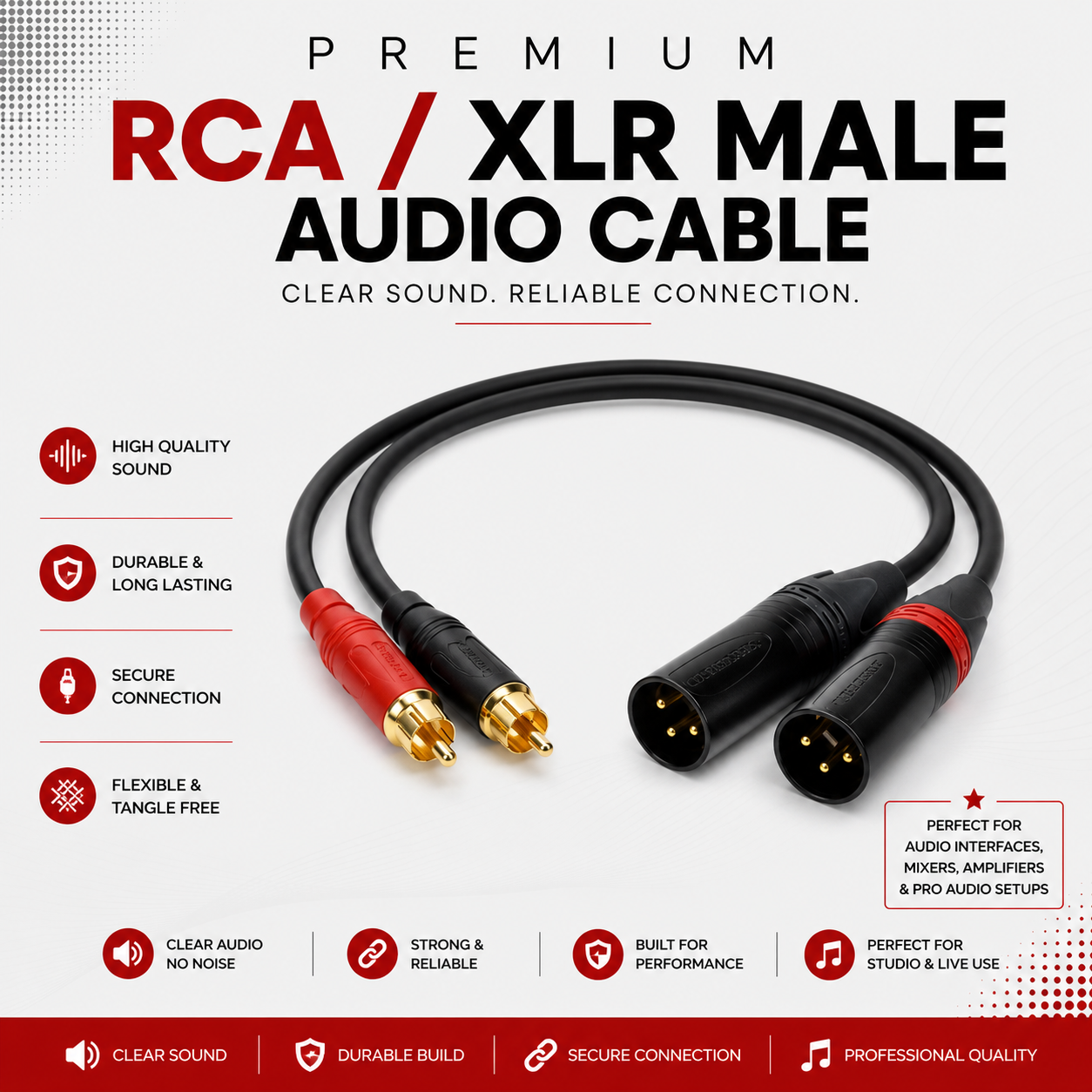 Amphenol RCA/XLR MALE