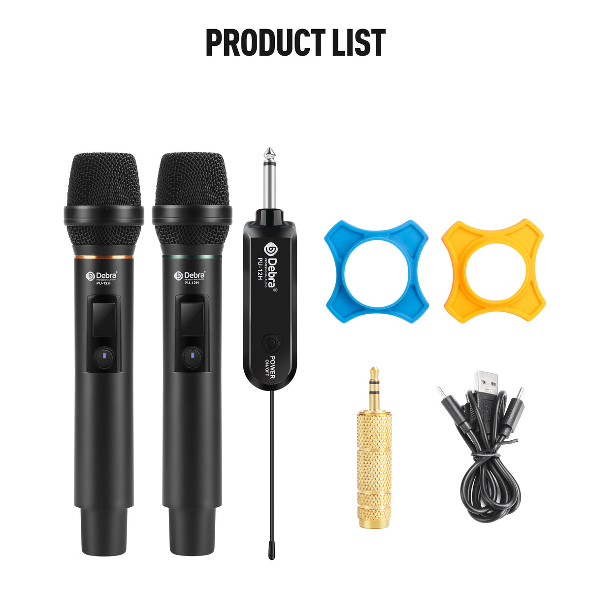 Debra PU-12H Portable UHF Wireless Microphone System