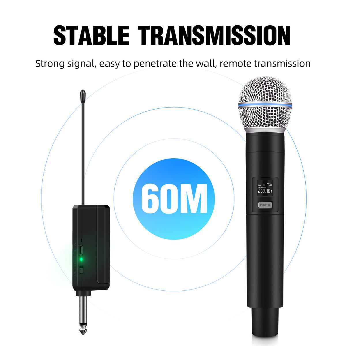 Debra VP02 VHF Portable Wireless Microphone